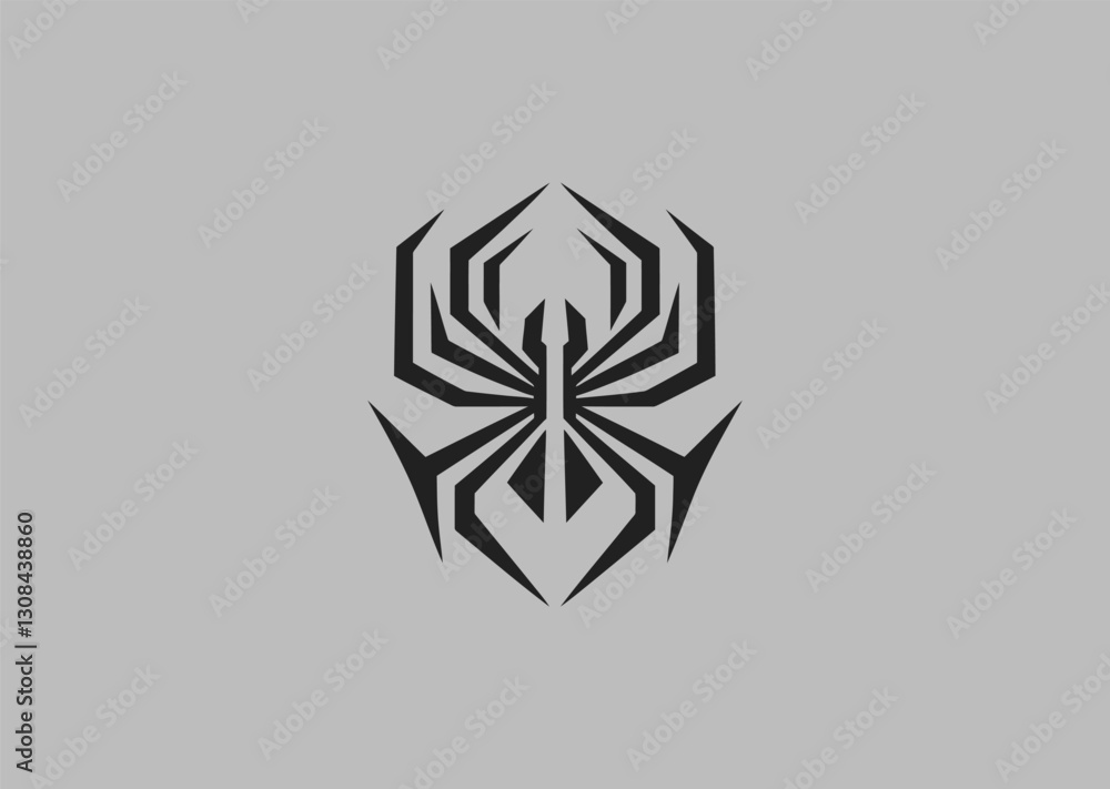 Abstract Geometric Spider Logo – A precise geometric spider, symbolizing strategy, patience, and creativity. Abstract Geometric Spider Logo – A precise geometric spider, symbolizing strategy, patience, and creativity.