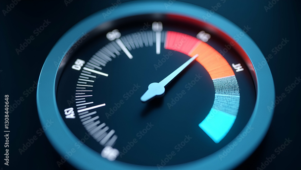 Holographic gauge showing Low Risk to High Risk zones with needle pointing to specific area to illustrate risk assessment in business analysis concept as Holographic gauge showing Low Risk to High Ris Holographic gauge showing Low Risk to High Risk zones with needle pointing to specific area to illustrate risk assessment in business analysis concept as Holographic gauge showing Low Risk to High Ris