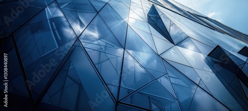 Wallpaper Mural Modern Architectural Facade with Geometric Glass Torontodigital.ca