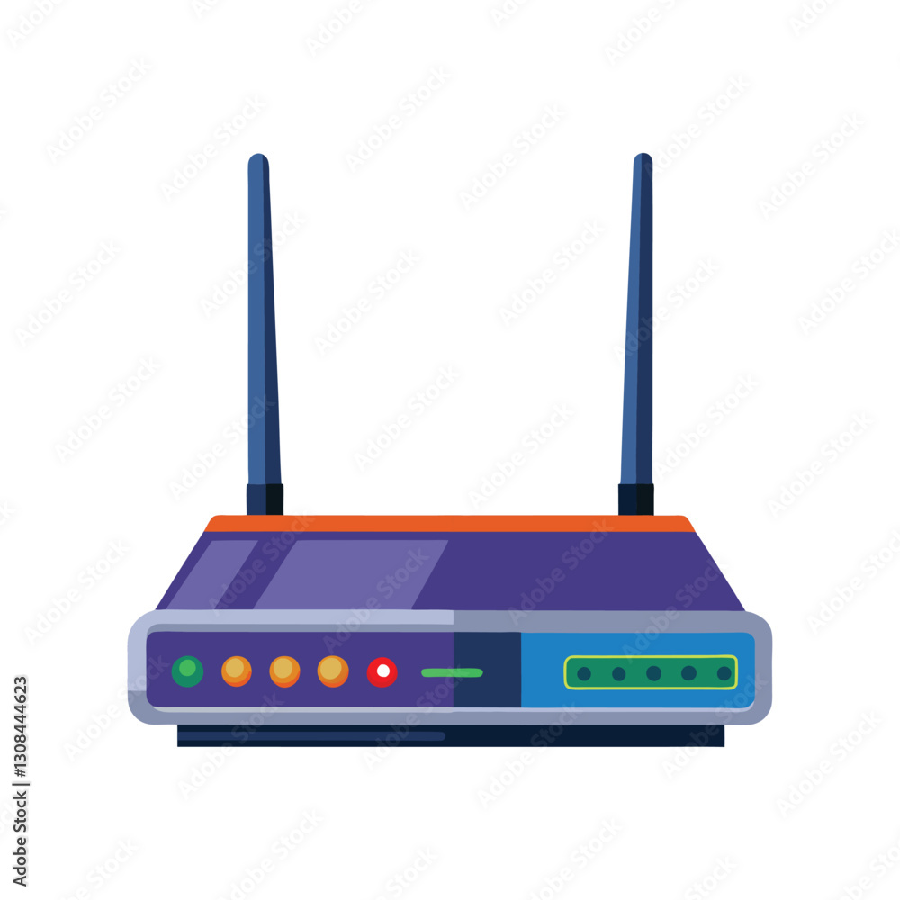 A vector illustration of Wi-Fi Router on white background A vector illustration of Wi-Fi Router on white background