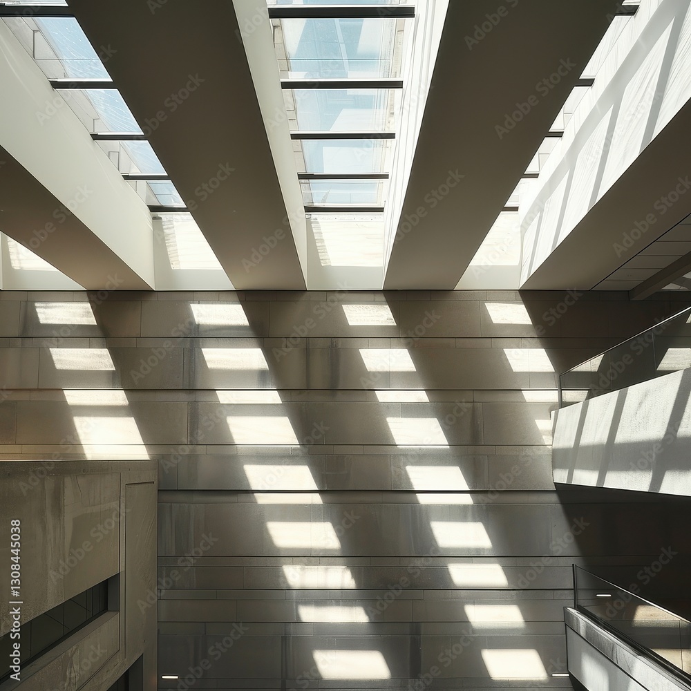 Modern Architecture with Sunlight Patterns