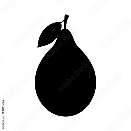 Guava silhouette vector