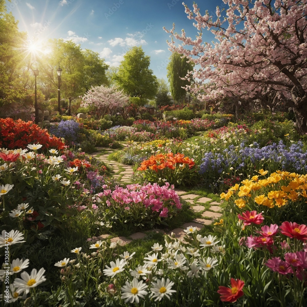 garden in spring garden in spring