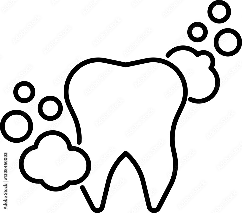 Tooth Washing Outline Icon for Graphic and Web Design, Apps, Adverts, Various Cards Tooth Washing Outline Icon for Graphic and Web Design, Apps, Adverts, Various Cards