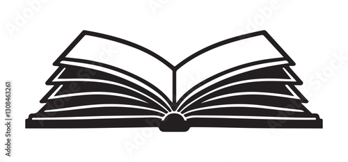 Open book illustration for education related content and designs