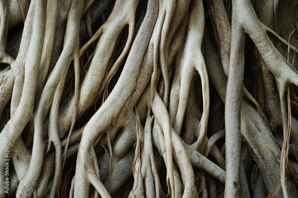 Majestic Banyan Tree: Lush Green Branches and Roots on the Scenic Pipiwai Trail in Maui, Hawaii Majestic Banyan Tree: Lush Green Branches and Roots on the Scenic Pipiwai Trail in Maui, Hawaii