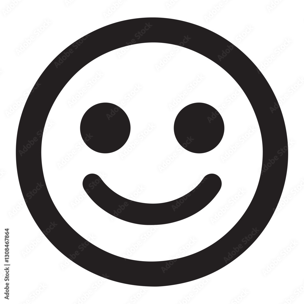 Simple Smiling Face Vector Icon Perfect for Positive Feedback Design Simple Smiling Face Vector Icon Perfect for Positive Feedback Design