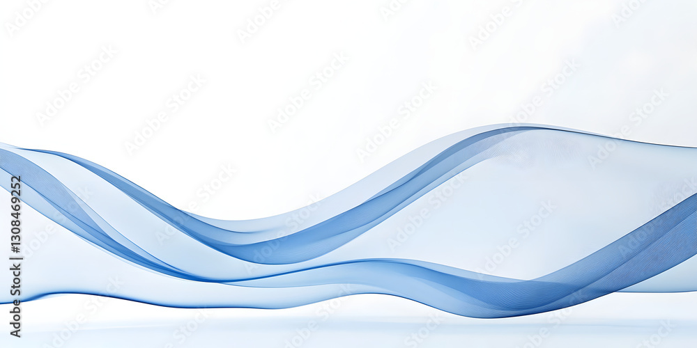 Obraz premium Blue flowing technology art background