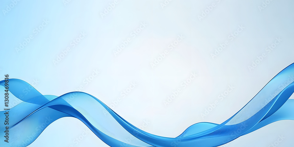 Fototapeta premium Blue flowing technology art background