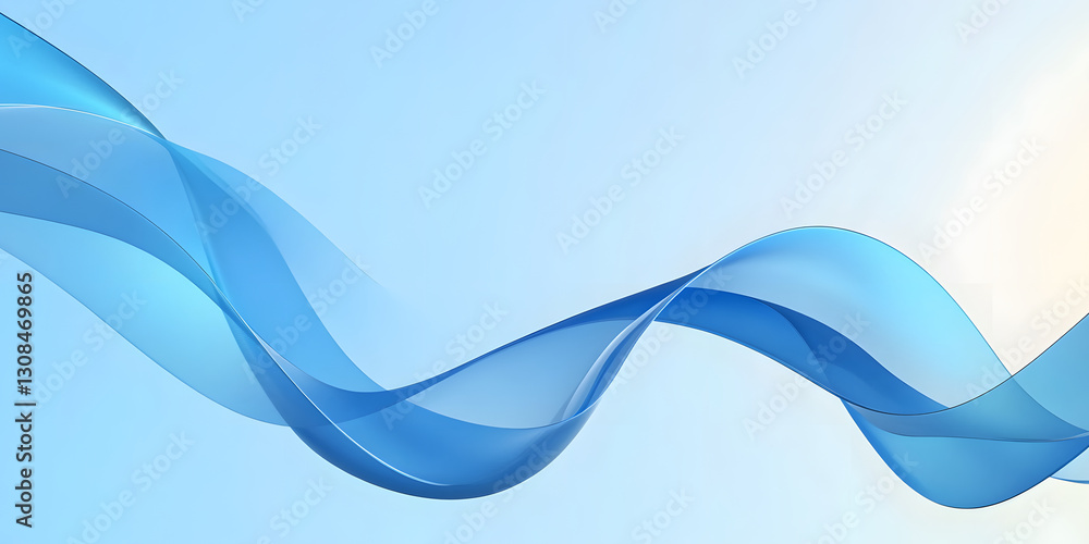 Fototapeta premium Blue flowing technology art background