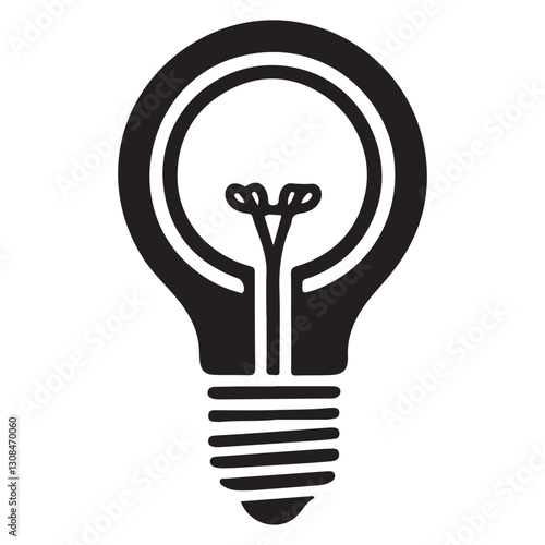 Classic Light Bulb Vector Graphic Design for Creative Ideas