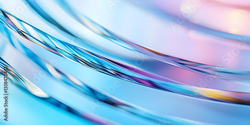 Blue flowing technology art background