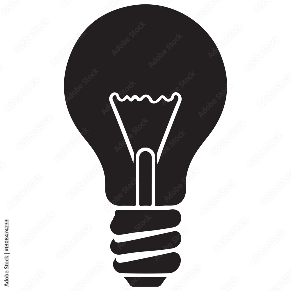 Illuminate Ideas with a Detailed Light Bulb Vector Illustration Illuminate Ideas with a Detailed Light Bulb Vector Illustration