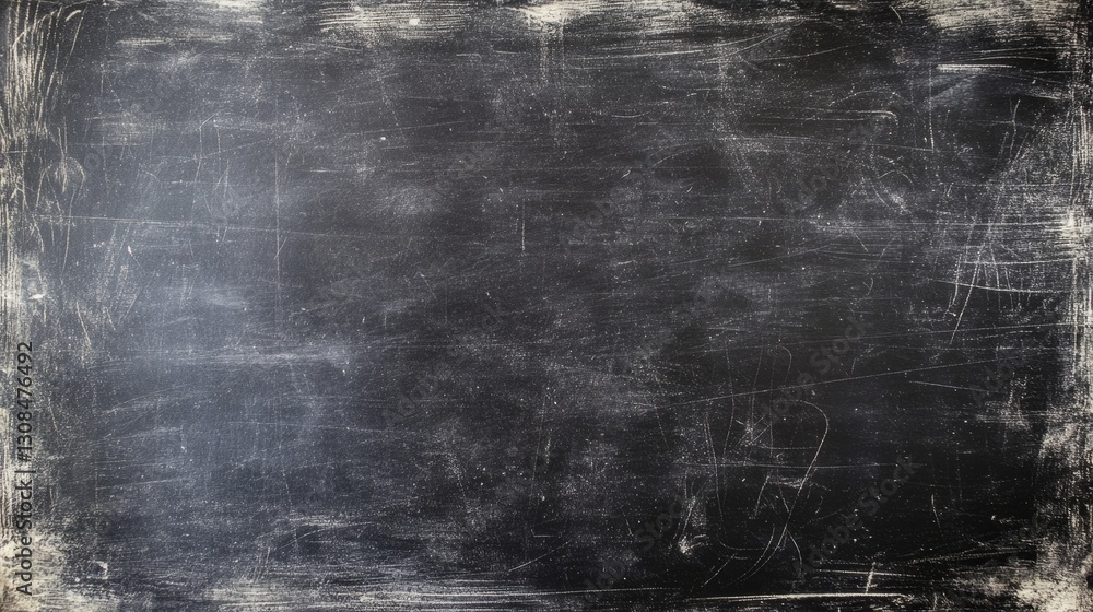 Blank Chalkboard Surface with Scratch Marks and Texture Background Blank Chalkboard Surface with Scratch Marks and Texture Background