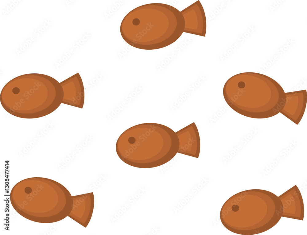 Taiyaki or Fish Shape Pancake with Red Beans Filling Illustration Taiyaki or Fish Shape Pancake with Red Beans Filling Illustration