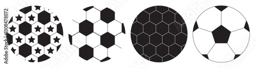 Bold Football Vectors in Black and White