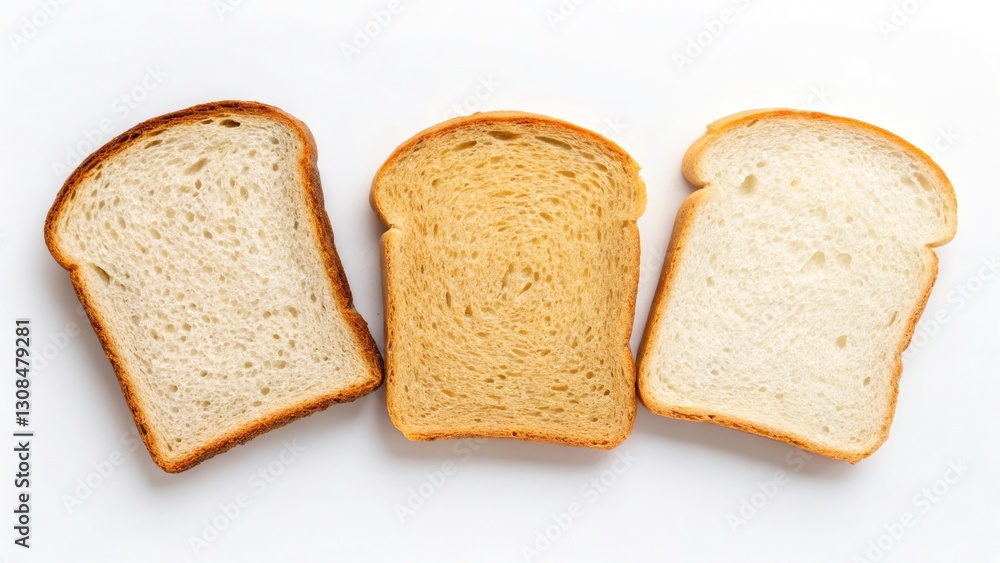 Three Slices of Bread: Still Life Photography, Close-up Bread Texture, Rustic Bakery, Food Photography, Bread Art Three Slices of Bread: Still Life Photography, Close-up Bread Texture, Rustic Bakery, Food Photography, Bread Art