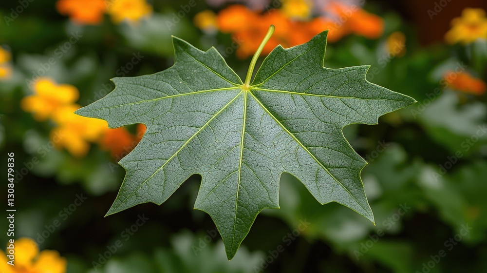 Leaf in focus with a beautiful blur of leaves in the background creating a soft composition Leaf in focus with a beautiful blur of leaves in the background creating a soft composition