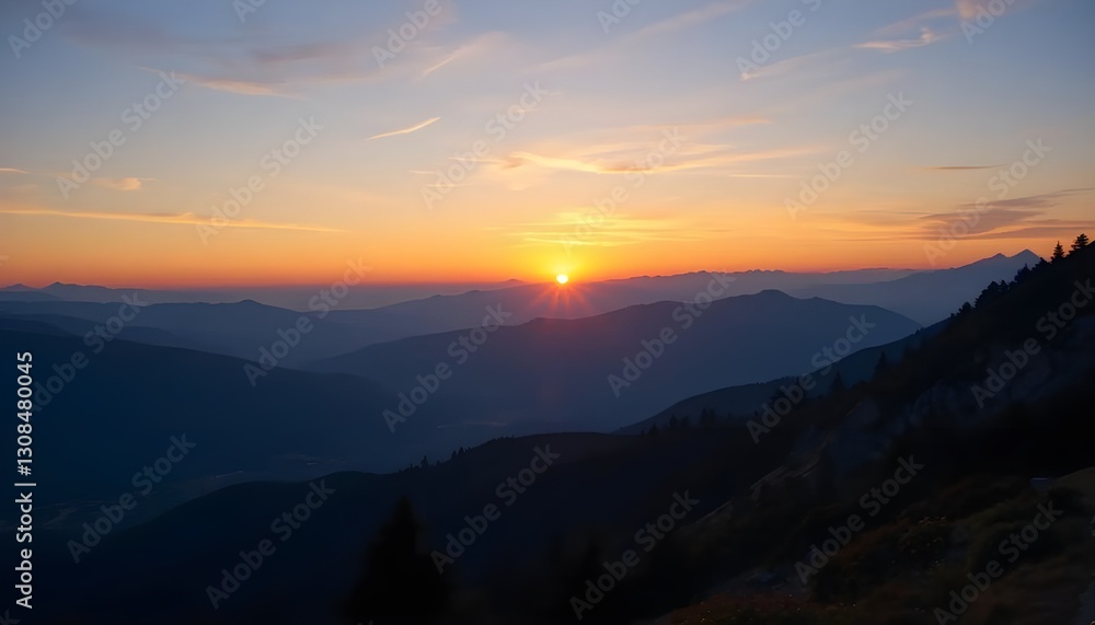 Tranquil Mountain Sunrise with Vibrant Sky – A Beautiful Nature Background for Serene and Inspirational Designs Tranquil Mountain Sunrise with Vibrant Sky – A Beautiful Nature Background for Serene and Inspirational Designs