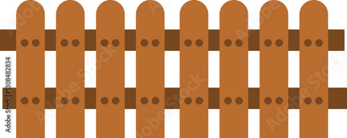 Wooden Fence Gate Illustration