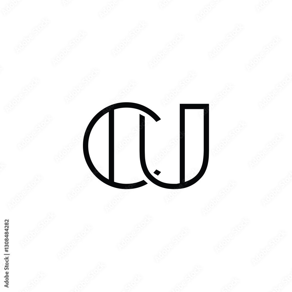 CU monogram logo design letter text name symbol monochrome logotype alphabet character simple logo CU monogram logo design letter text name symbol monochrome logotype alphabet character simple logo