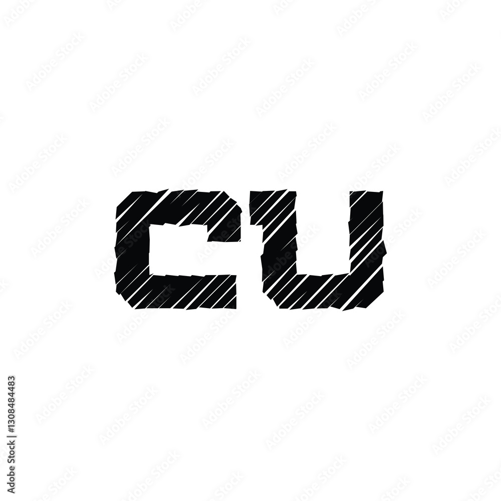 CU monogram logo design letter text name symbol monochrome logotype alphabet character simple logo CU monogram logo design letter text name symbol monochrome logotype alphabet character simple logo