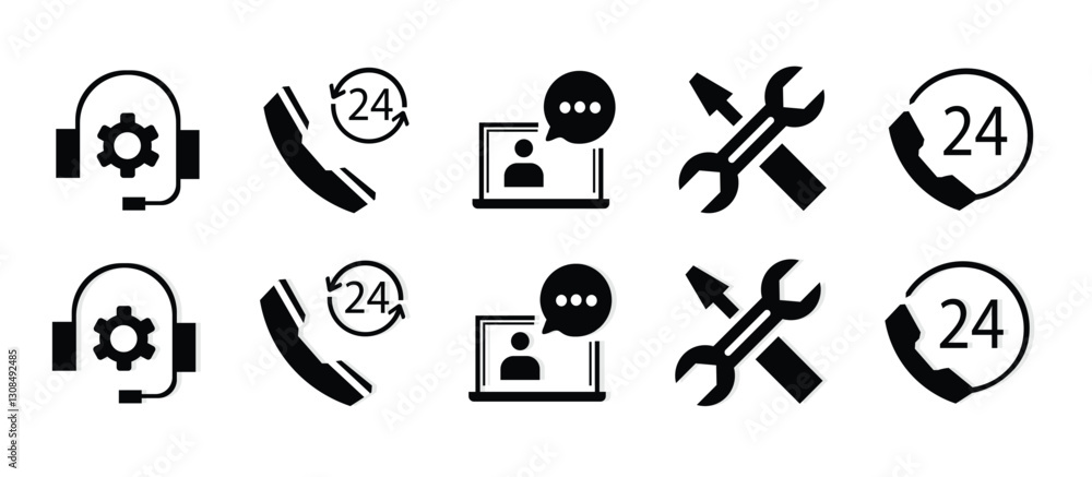 Obraz premium Support Service Icons