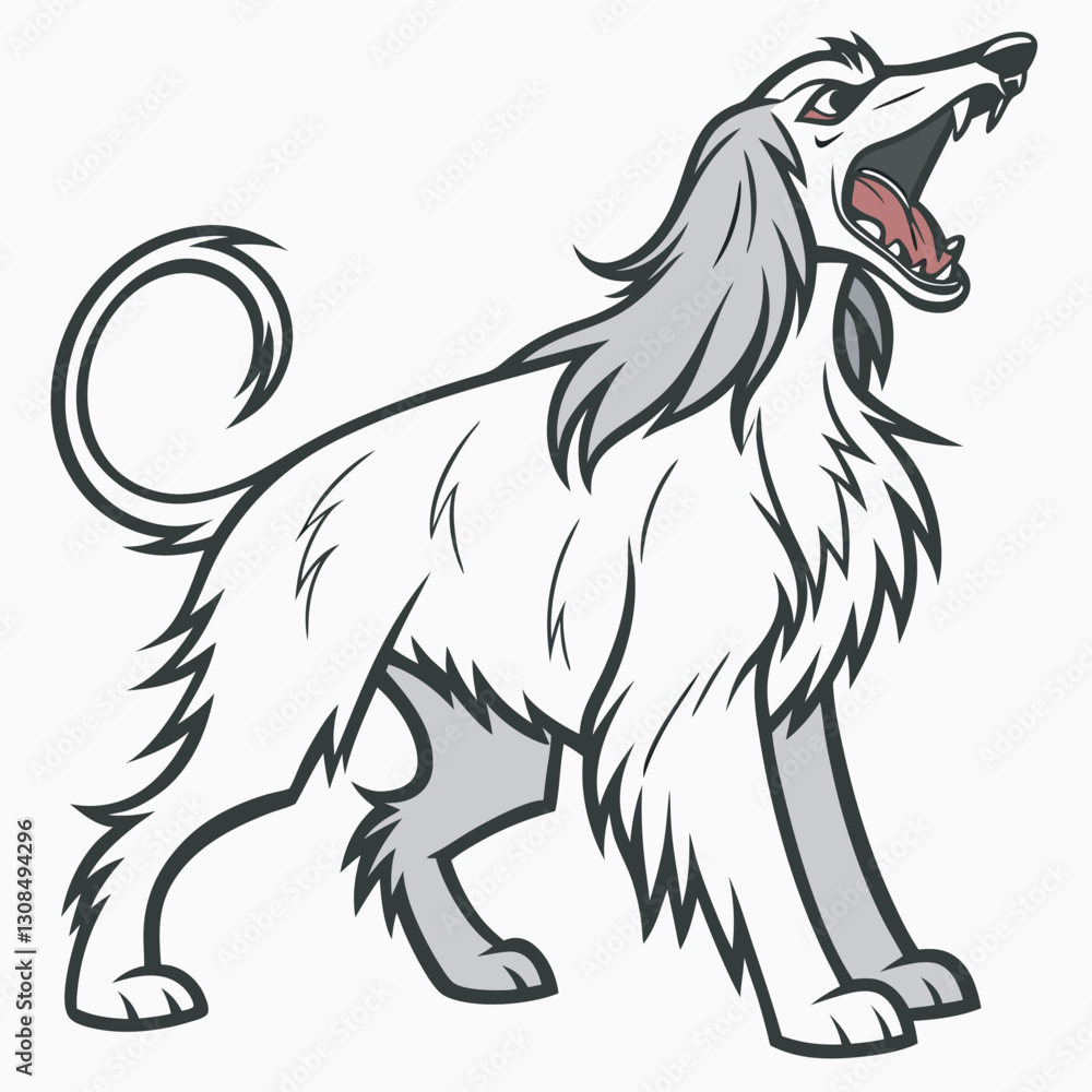 Obraz premium Afghan Hound Dog Vector