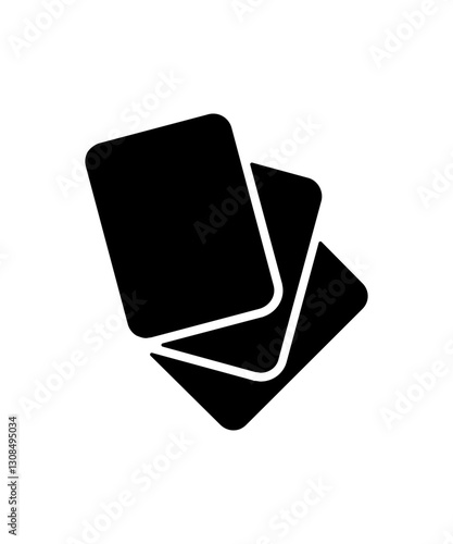 Flash card icon filled with black