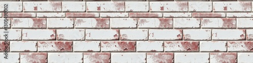 White brown light brick brickwall tiles wall texture wide background banner p...