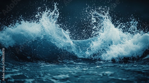 Wallpaper Mural Dramatic ocean waves splashing. Torontodigital.ca