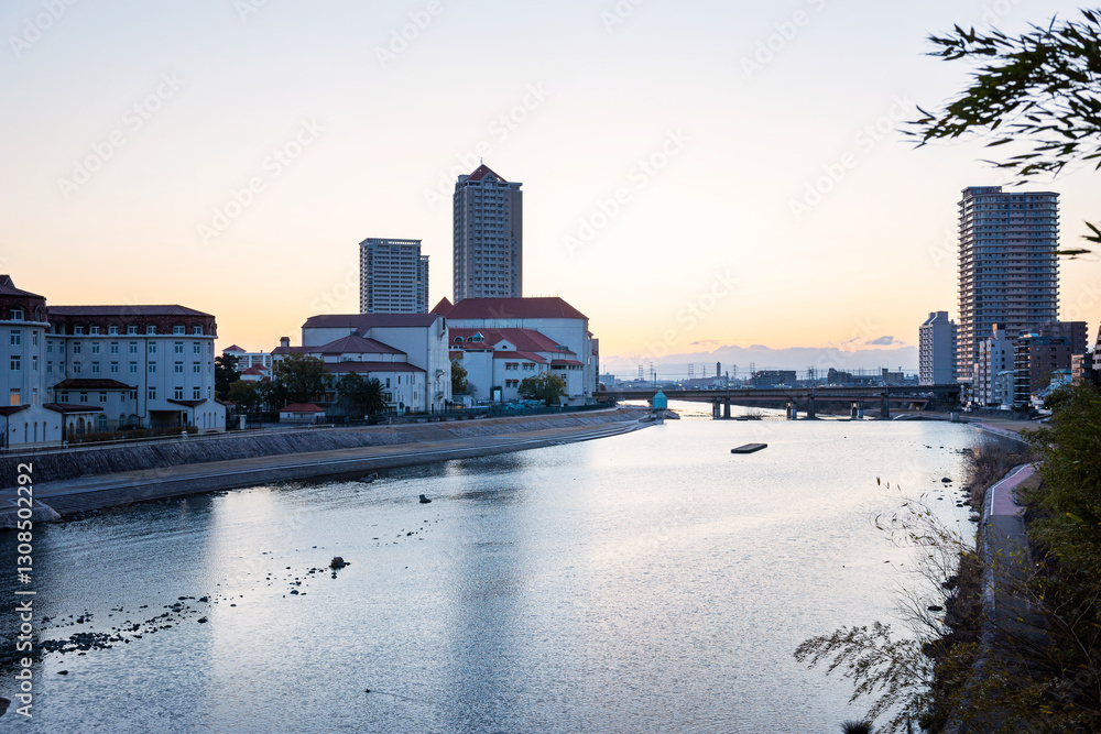 宝塚市の朝の風景