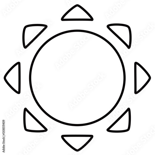 シンプルな太陽のイラスト