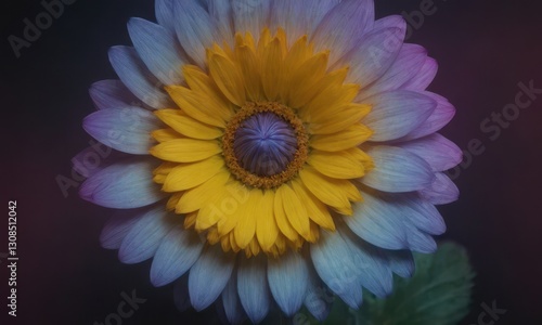 Romantic Lotus Flower with Water Drops on Black Background