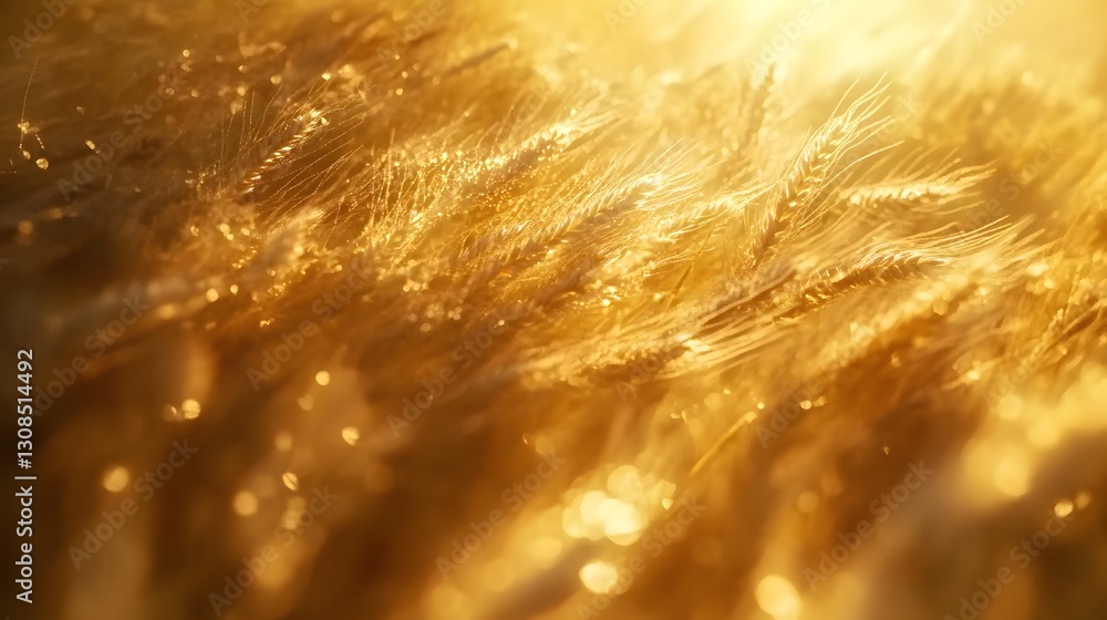 Obraz premium The golden wheat field bathed in warm sunlight softly shimmers