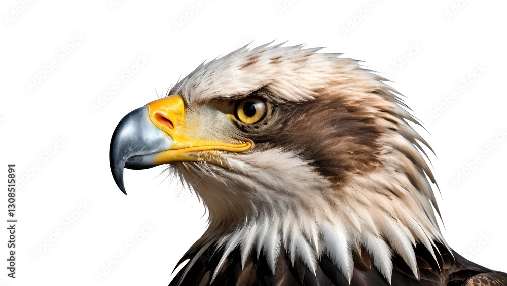 Majestic Bald Eagle Portrait with Sharp Beak and Intense Eyes Majestic Bald Eagle Portrait with Sharp Beak and Intense Eyes