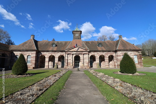 Les thermes, vue de l'extérieur, ville de Luxeuil-Les-Bains, département de la Haute-Saône, France