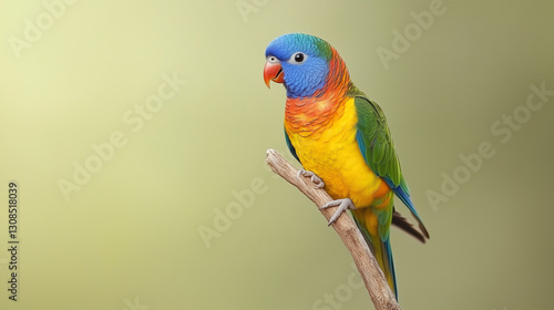 Rainbow Lorikeet Perched: A...