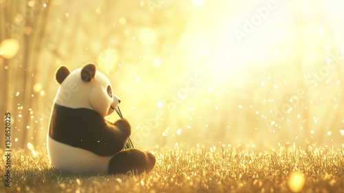 Solitary Panda in the Sunli...