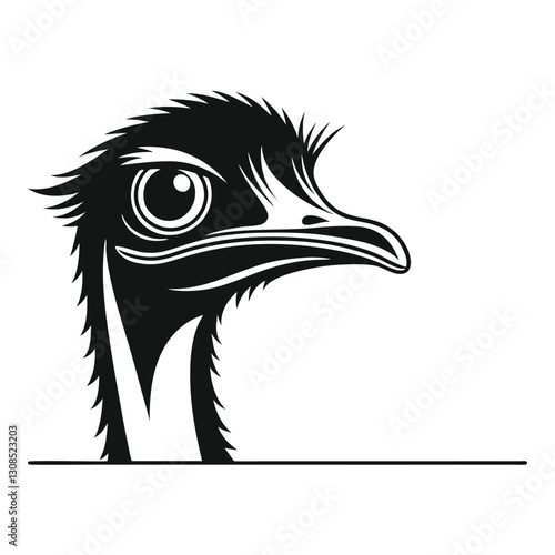 head of an ostrich