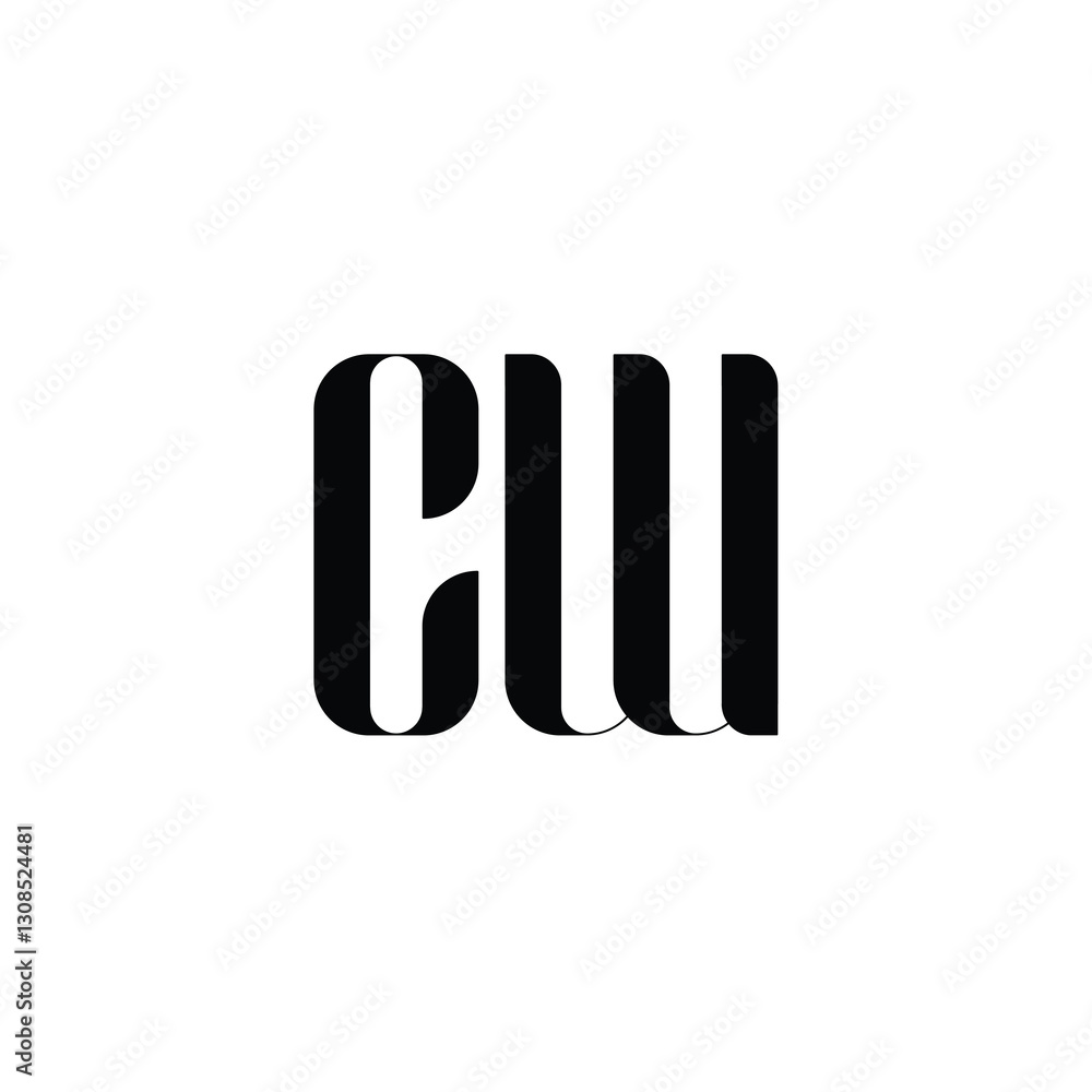 CW monogram logo design letter text name symbol monochrome logotype alphabet character simple logo CW monogram logo design letter text name symbol monochrome logotype alphabet character simple logo