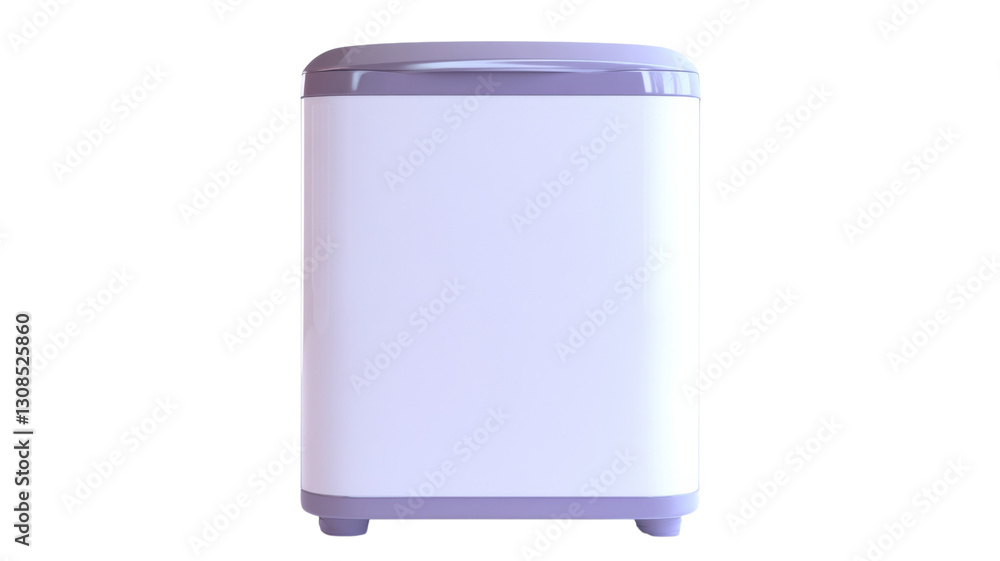 Modern washing machine isolated on transparent background with purple details Modern washing machine isolated on transparent background with purple details