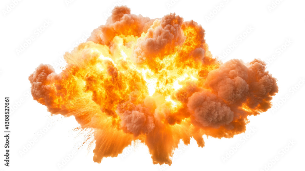 Realistic fireball explosion with transparent background for vfx compositing Realistic fireball explosion with transparent background for vfx compositing