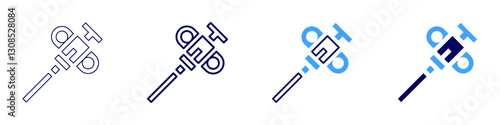 Biopsy icon in 4 different styles. Thin Line, Line, Bold Line, Duotone. Duotone style. Editable stroke