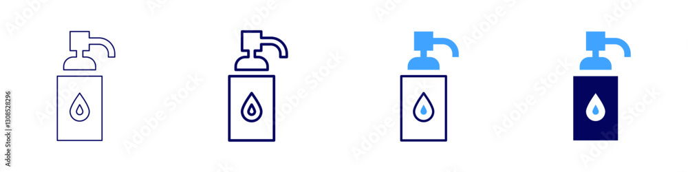 Cleansing oil icon in 4 different styles. Thin Line, Line, Bold Line, Duotone. Duotone style. Editable stroke Cleansing oil icon in 4 different styles. Thin Line, Line, Bold Line, Duotone. Duotone style. Editable stroke