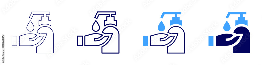 Double cleansing icon in 4 different styles. Thin Line, Line, Bold Line, Duotone. Duotone style. Editable stroke Double cleansing icon in 4 different styles. Thin Line, Line, Bold Line, Duotone. Duotone style. Editable stroke