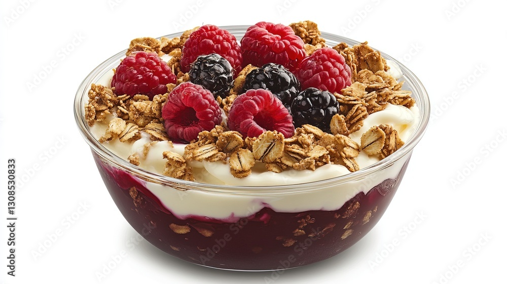 A bowl of yogurt topped with granola and fresh berries, symbolizing a healthy and balanced breakfast.
A bowl of yogurt topped with granola and fresh berries, symbolizing a healthy and balanced breakfast.