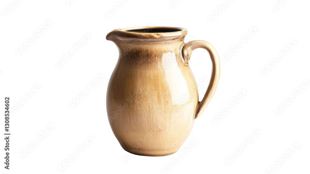 Empty ceramic jug isolated on transparent background Empty ceramic jug isolated on transparent background