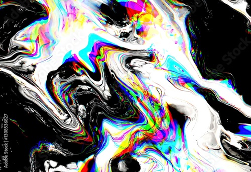 Neon Paint Streaks Texture Brush Background