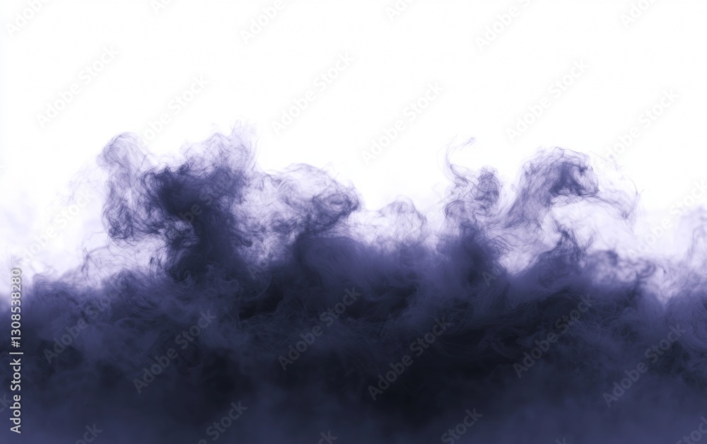 Dark smoke billows against a white background creating an abstract visual effect in a creative setting Dark smoke billows against a white background creating an abstract visual effect in a creative setting